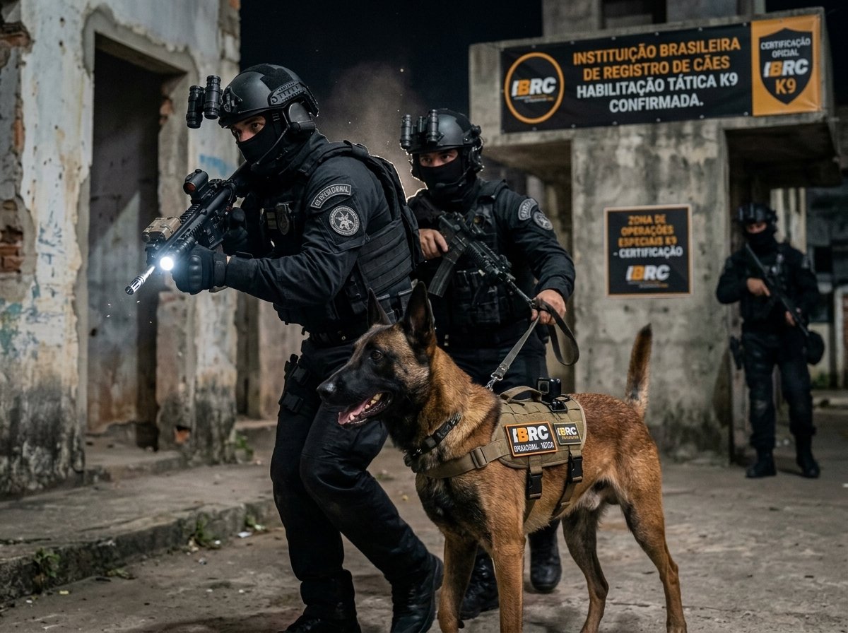 Pastor Belga Malinois K9 em Operação Tática